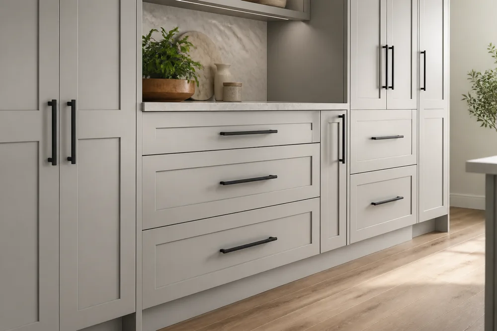 Why Choose Coordinated Hardware for Gray Kitchen Cabinets?