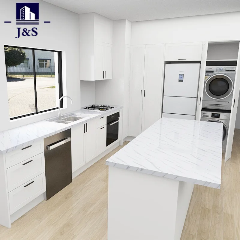 White lacquer HMR kitchen cabinets